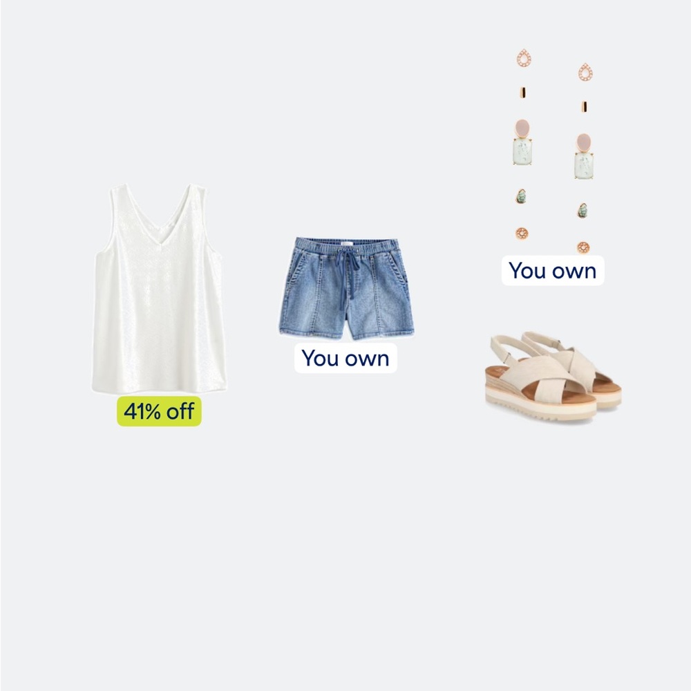 Market & Spruce Denim Blue Drawstring Shorts - Picture 5 of 6